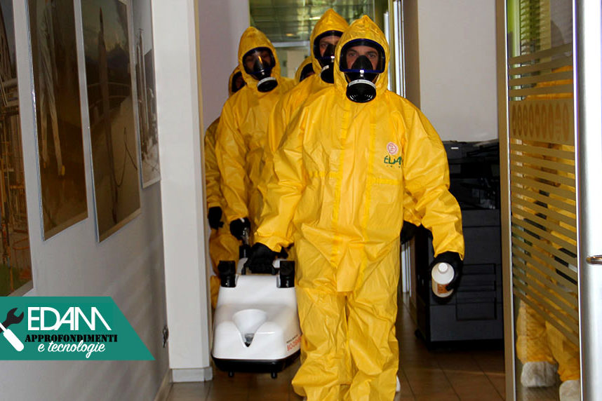 disinfezione ambienti da virus metodo EDAM