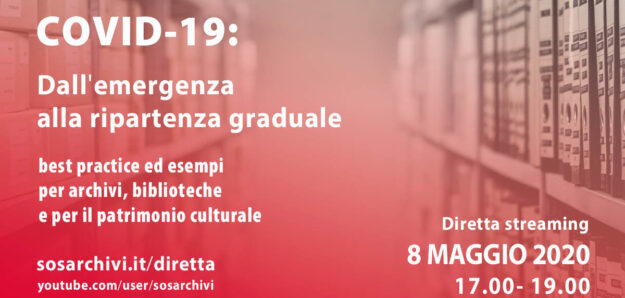 Matteo Bistoletti relatore al webinair SOS Archivi sul COVID-19 Dall’emergenza alla ripartenza graduale
